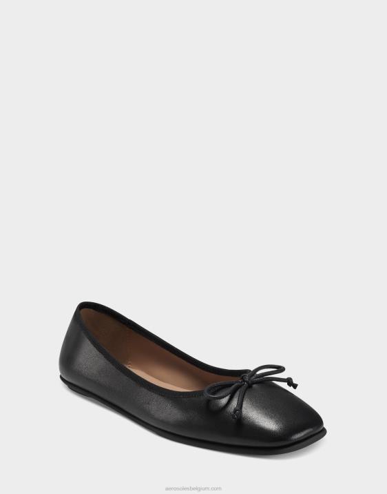 ballet plat zwart leer Aerosoles 0V00250 vrouwen