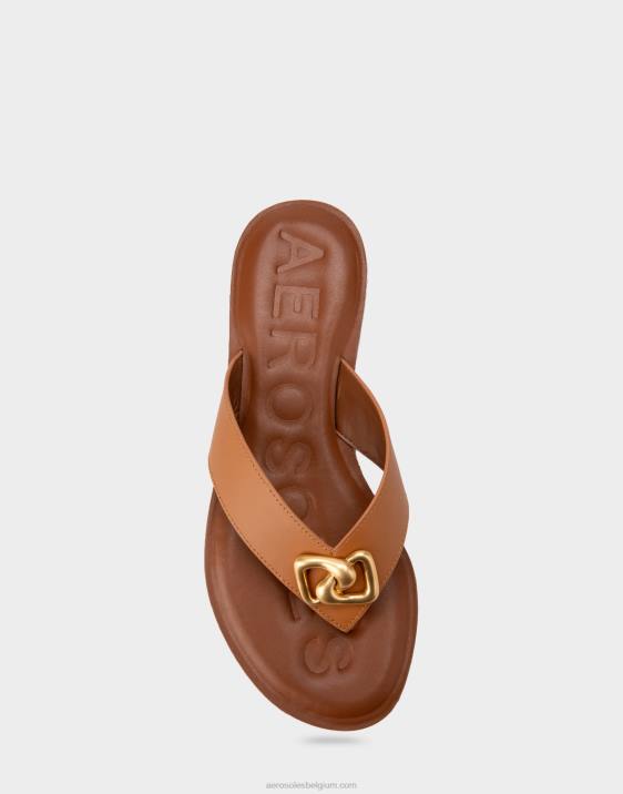 sandaal bruin echt leer Aerosoles 0V00452 vrouwen
