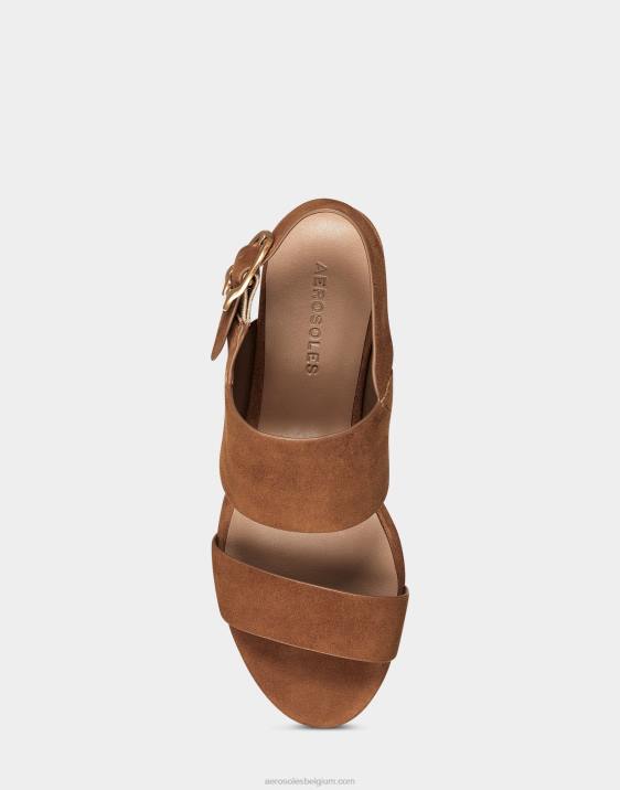 sandaal cognac suède Aerosoles 0V00354 vrouwen