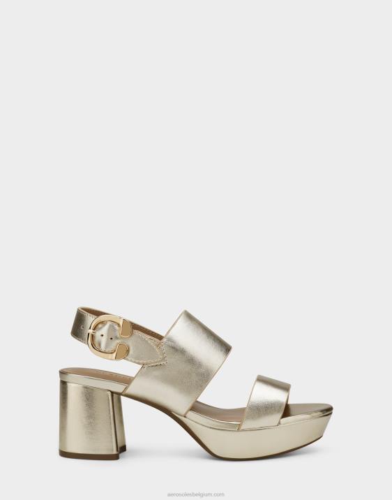 sandaal goud metallic leer Aerosoles 0V00349 vrouwen
