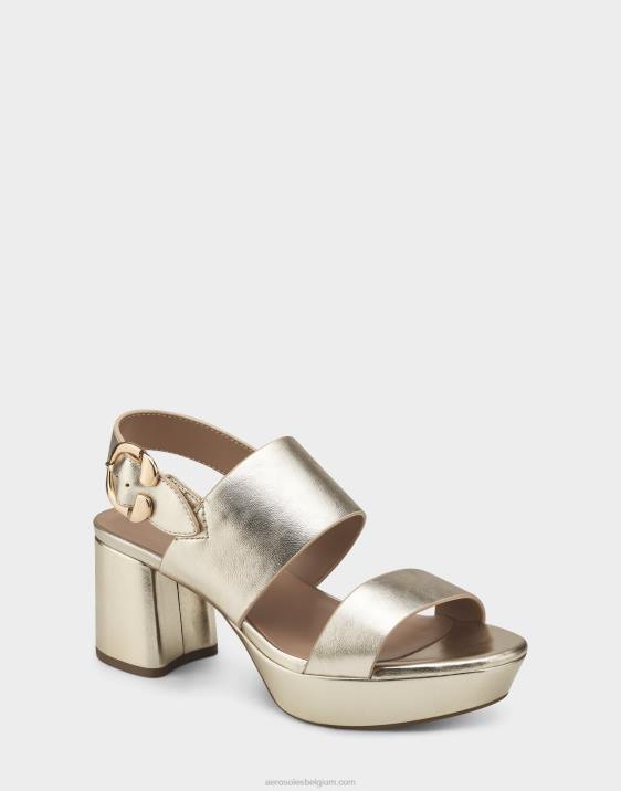 sandaal goud metallic leer Aerosoles 0V00349 vrouwen