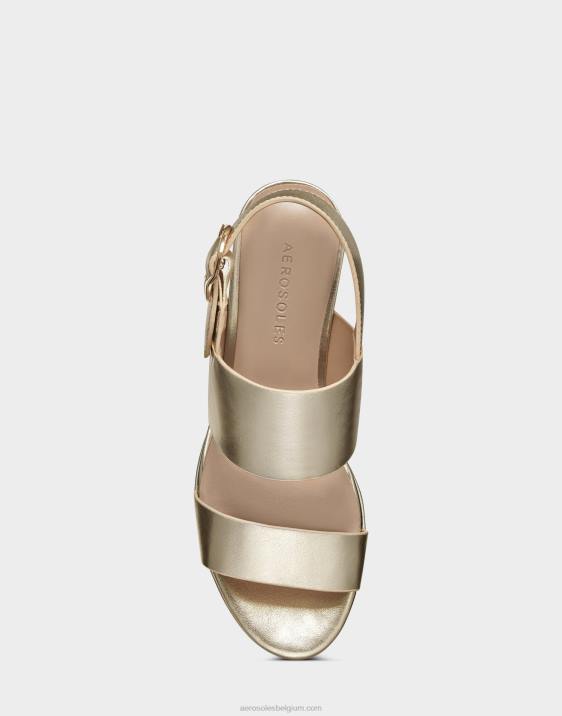sandaal goud metallic leer Aerosoles 0V00349 vrouwen