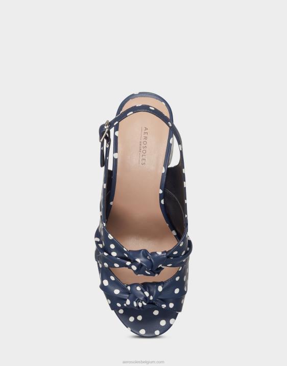 sandaal marine polka dot Aerosoles 0V00386 vrouwen