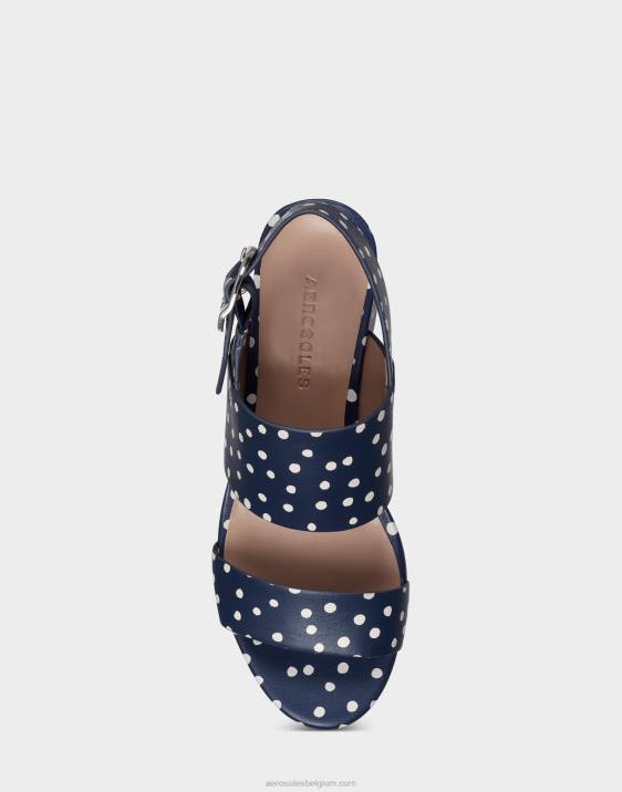 sandaal marine polka dot Aerosoles 0V00396 vrouwen