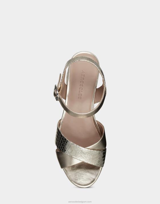 sandaal zacht goud leer Aerosoles 0V00339 vrouwen