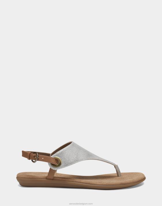 sandaal zilver metallic Aerosoles 0V00478 vrouwen