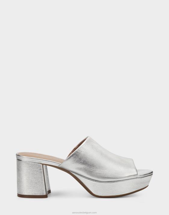 sandaal zilver metallic leer Aerosoles 0V00390 vrouwen