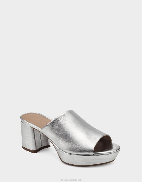 sandaal zilver metallic leer Aerosoles 0V00390 vrouwen