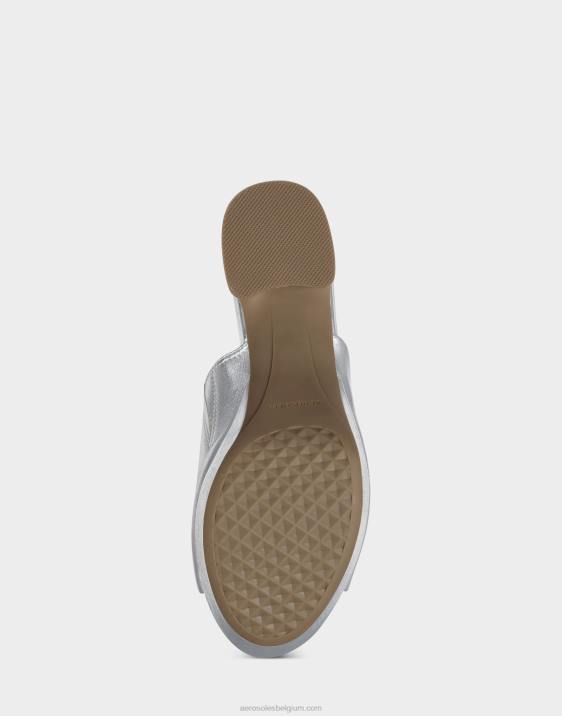 sandaal zilver metallic leer Aerosoles 0V00390 vrouwen
