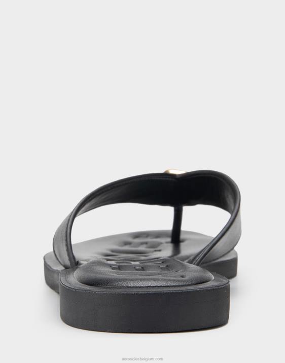 sandaal zwart echt leer Aerosoles 0V00450 vrouwen