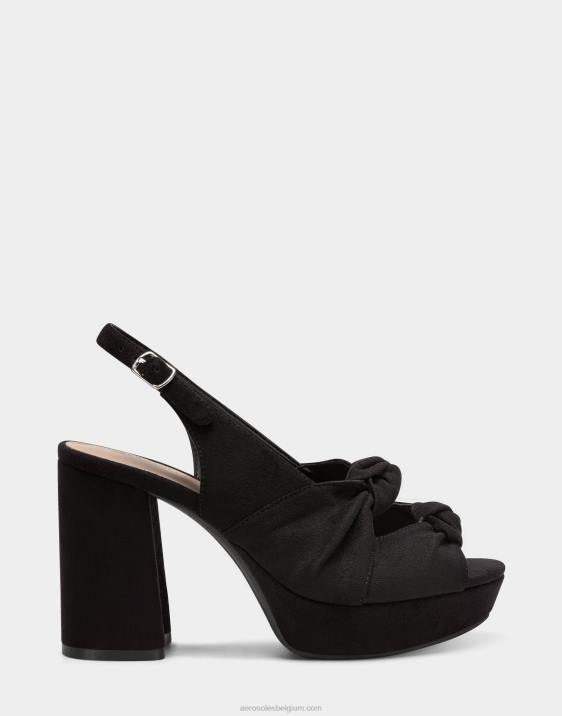sandaal zwart kunstsuède Aerosoles 0V00392 vrouwen
