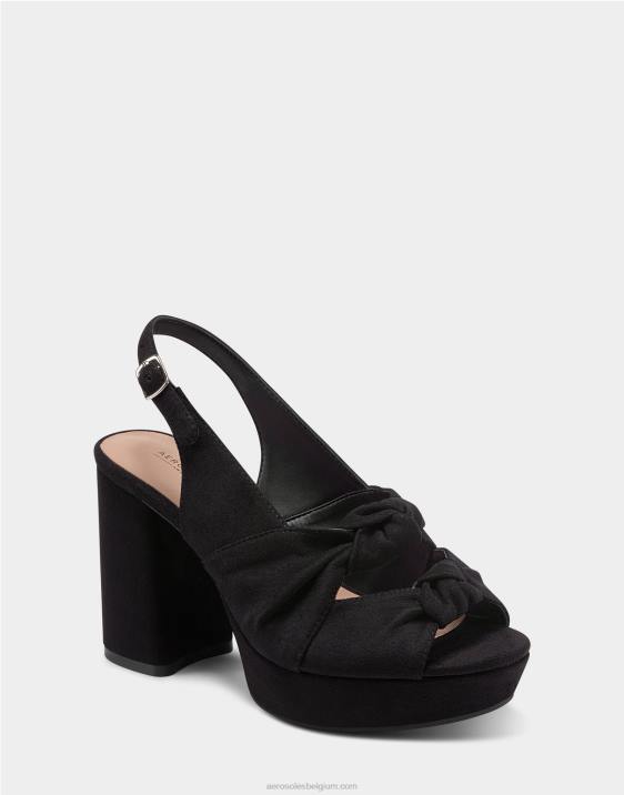 sandaal zwart kunstsuède Aerosoles 0V00392 vrouwen