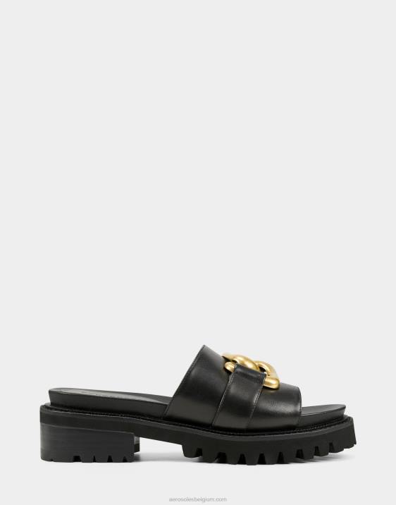 sandaal zwart leer Aerosoles 0V00309 vrouwen