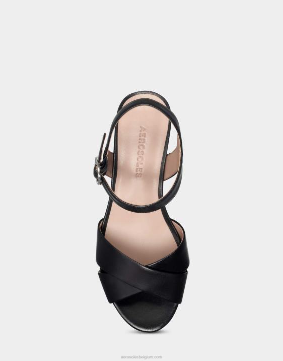 sandaal zwart leer Aerosoles 0V00338 vrouwen