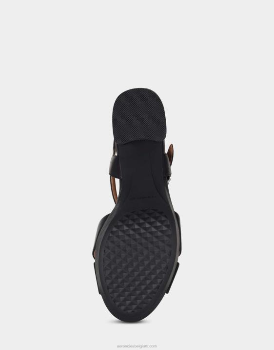 sandaal zwart leer Aerosoles 0V00338 vrouwen