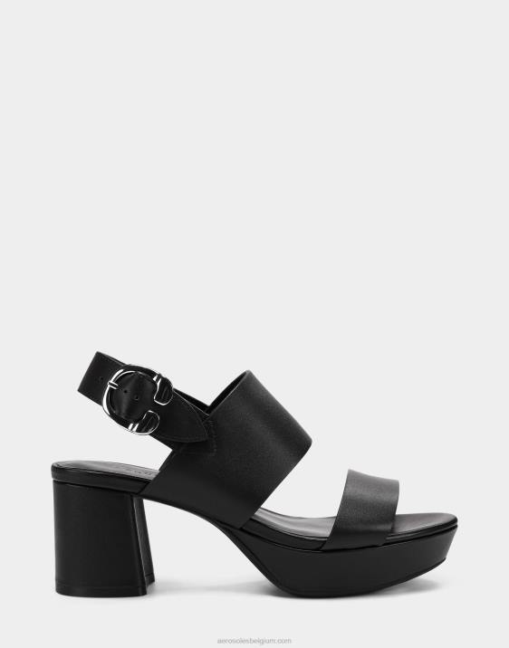 sandaal zwart leer Aerosoles 0V00356 vrouwen