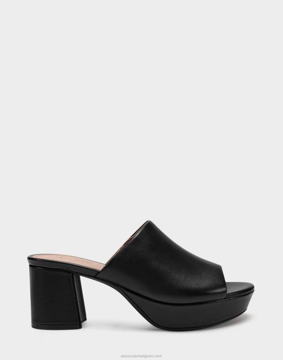 sandaal zwart leer Aerosoles 0V00393 vrouwen