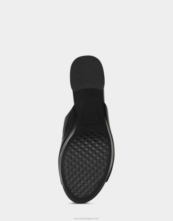 sandaal zwart leer Aerosoles 0V00393 vrouwen