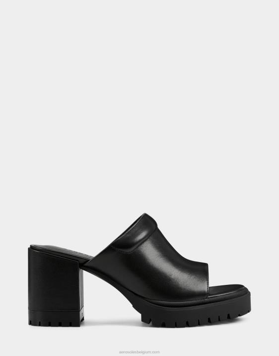 sandaal zwart leer Aerosoles 0V00394 vrouwen