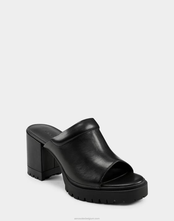 sandaal zwart leer Aerosoles 0V00394 vrouwen