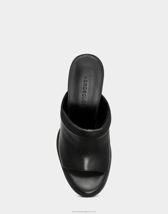 sandaal zwart leer Aerosoles 0V00394 vrouwen