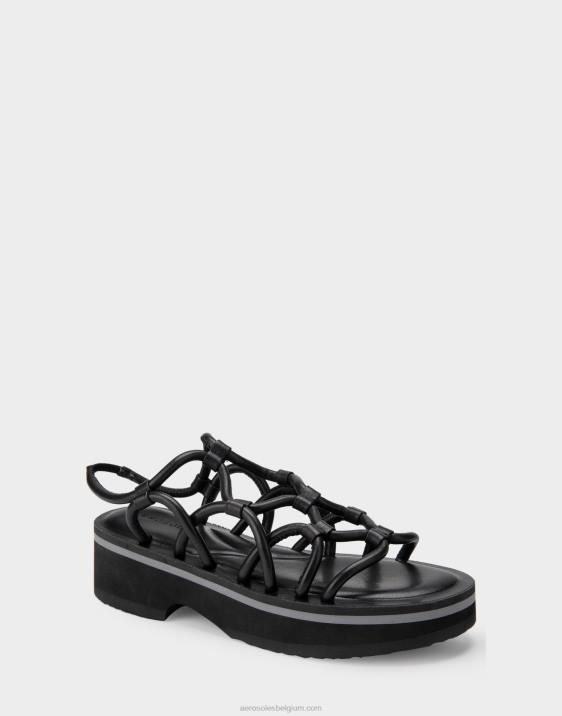 sandaal zwart leer Aerosoles 0V00398 vrouwen