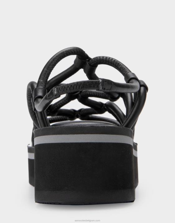 sandaal zwart leer Aerosoles 0V00398 vrouwen
