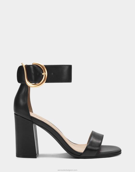 sandaal zwart leer Aerosoles 0V00439 vrouwen