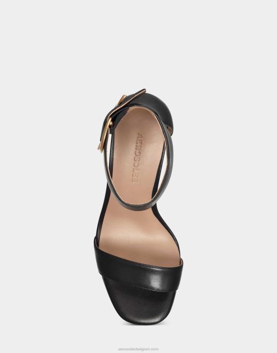 sandaal zwart leer Aerosoles 0V00439 vrouwen