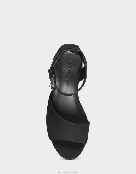 sandaal zwart nubuck Aerosoles 0V00385 vrouwen