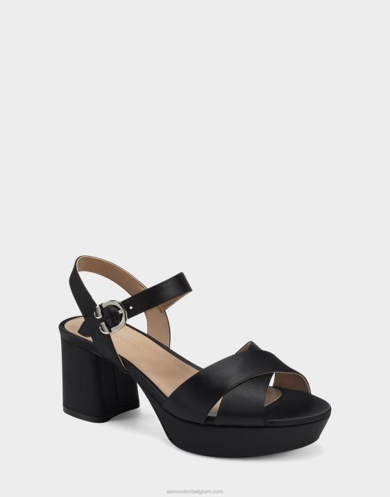 sandaal zwart satijn Aerosoles 0V00342 vrouwen