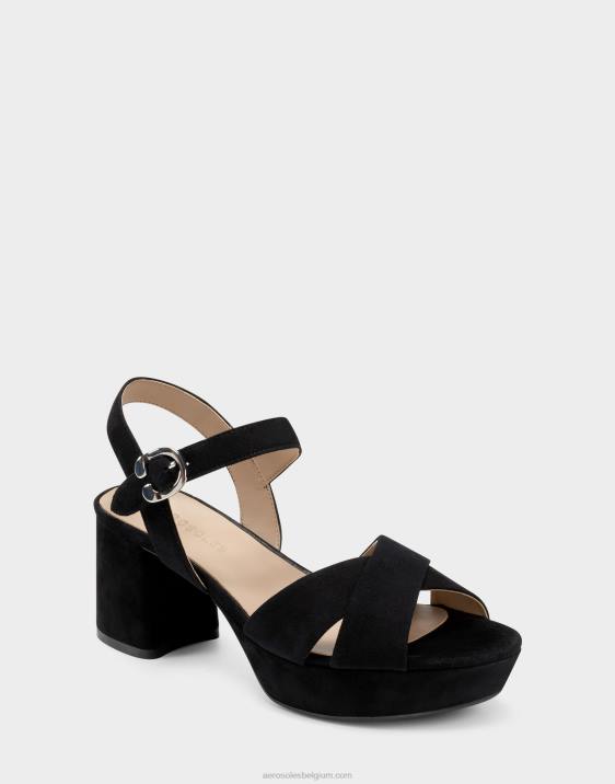 sandaal zwart suède Aerosoles 0V00341 vrouwen