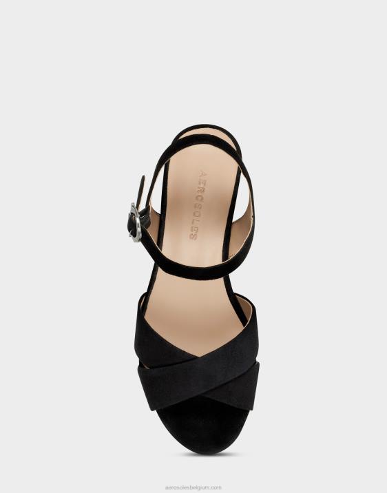 sandaal zwart suède Aerosoles 0V00341 vrouwen