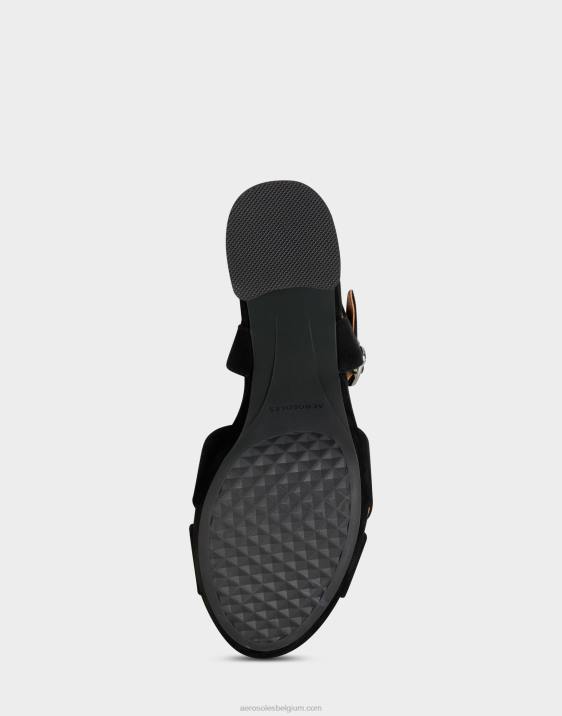 sandaal zwart suède Aerosoles 0V00341 vrouwen