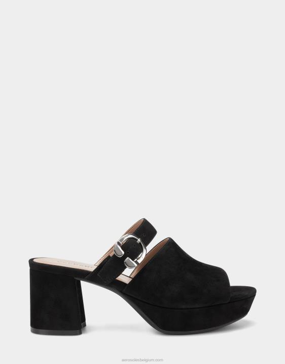 sandaal zwart suède Aerosoles 0V00347 vrouwen