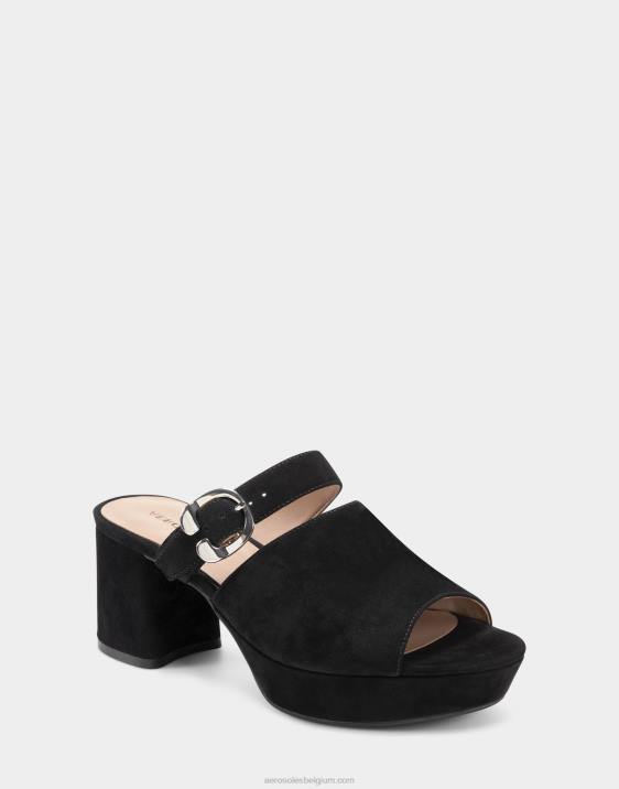 sandaal zwart suède Aerosoles 0V00347 vrouwen