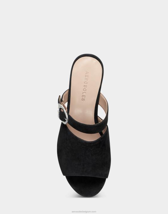 sandaal zwart suède Aerosoles 0V00347 vrouwen