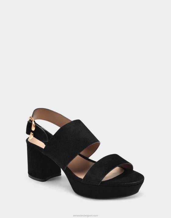 sandaal zwart suède Aerosoles 0V00351 vrouwen