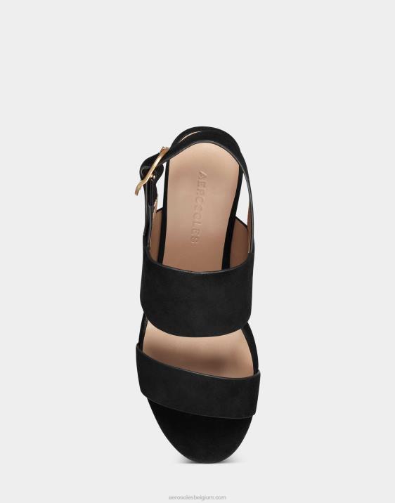 sandaal zwart suède Aerosoles 0V00351 vrouwen