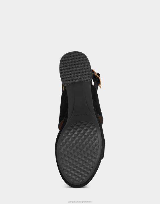 sandaal zwart suède Aerosoles 0V00351 vrouwen