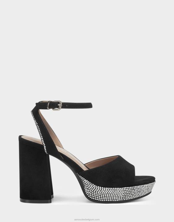 sandaal zwart suède Aerosoles 0V00370 vrouwen
