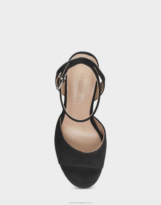 sandaal zwart suède Aerosoles 0V00370 vrouwen