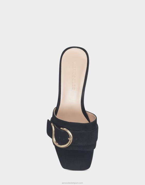 sandaal zwart suède Aerosoles 0V00432 vrouwen