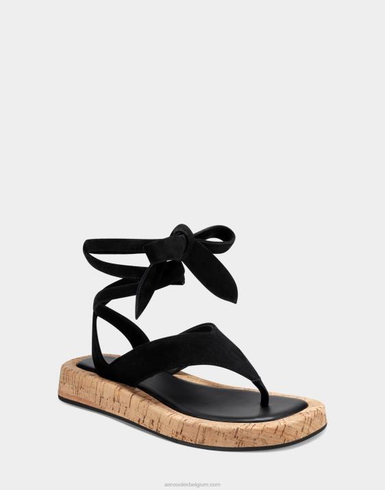 sandaal zwart suède Aerosoles 0V00477 vrouwen