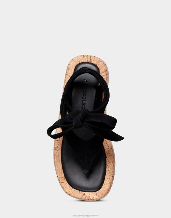 sandaal zwart suède Aerosoles 0V00477 vrouwen