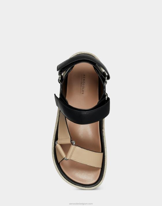 sandaal zwarte combo Aerosoles 0V00404 vrouwen