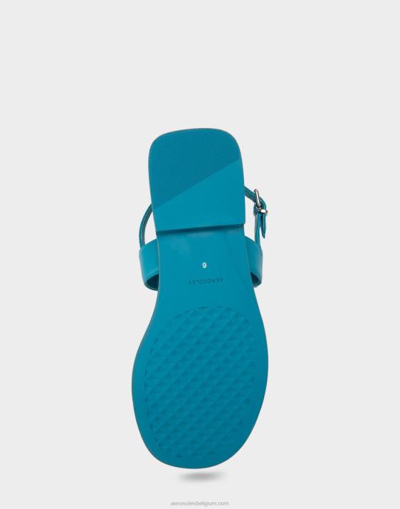 platte sandaal blauw leer Aerosoles 0V00455 vrouwen