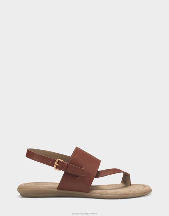platte sandaal bruin kunstleer Aerosoles 0V00464 vrouwen