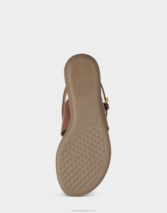 platte sandaal bruin kunstleer Aerosoles 0V00464 vrouwen