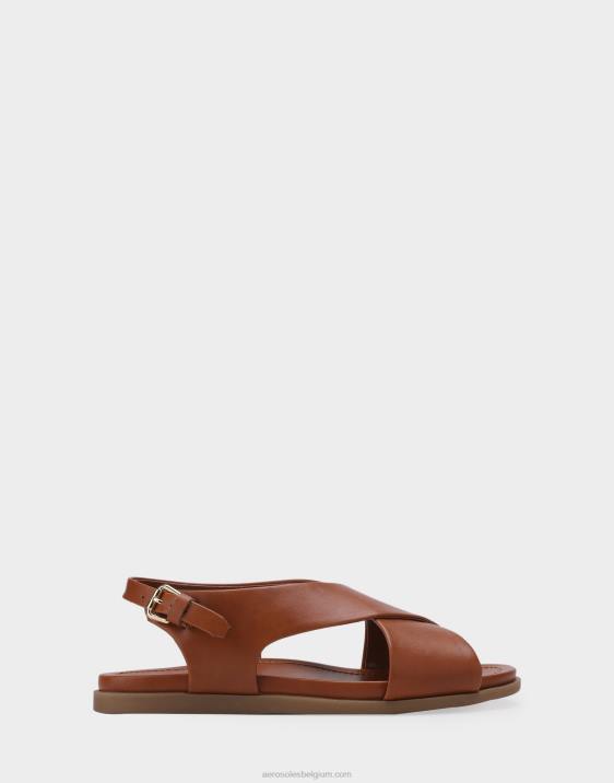 platte sandaal bruin kunstleer Aerosoles 0V00470 vrouwen